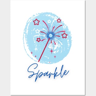 Patriotic Stars and Sparke Design Posters and Art